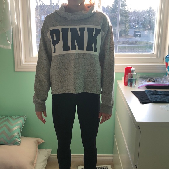 Grey wide neck sweatshirt from vs pink - Picture 5 of 6